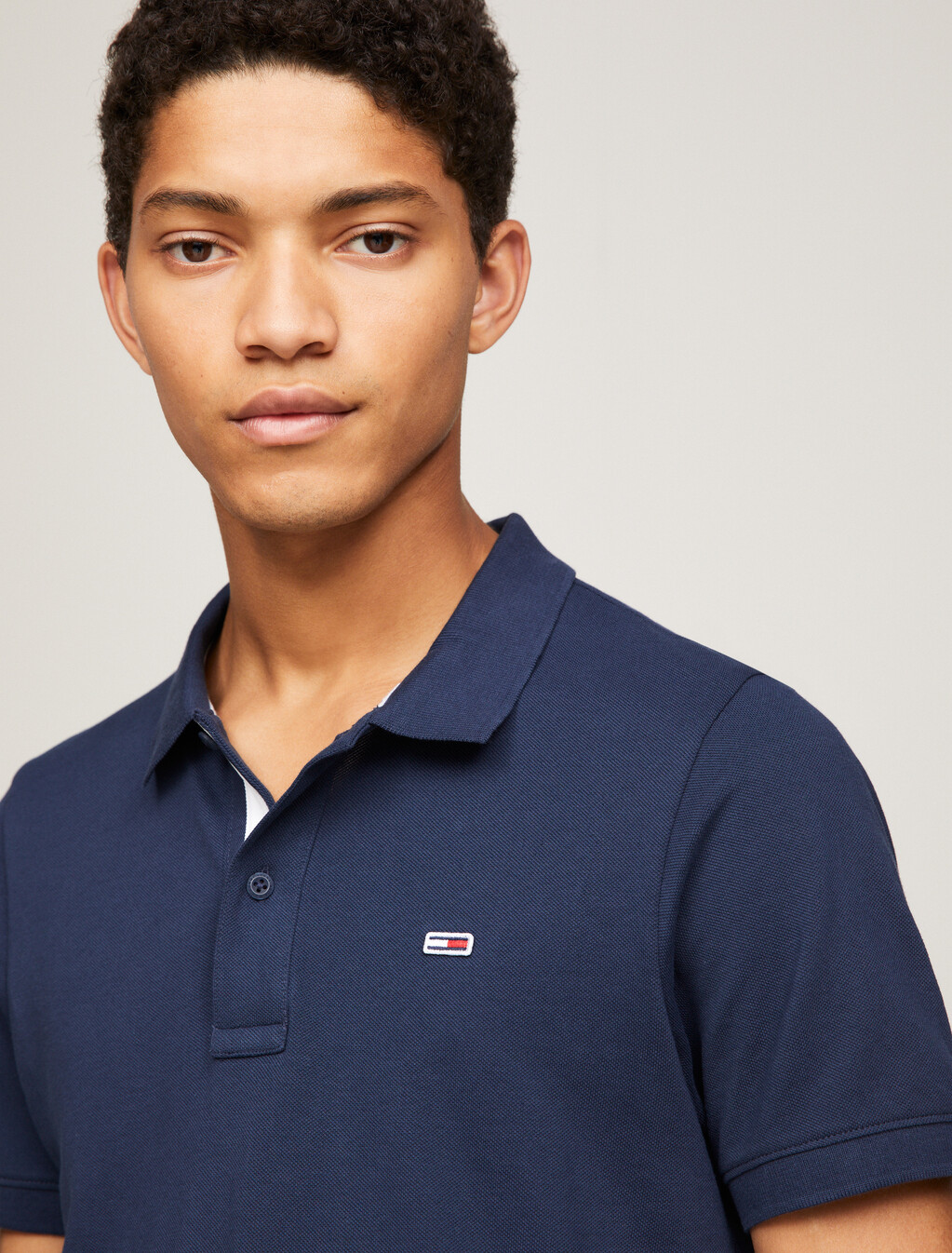 Tommy Jeans Flag Slim Polo, Twilight Navy, hi-res