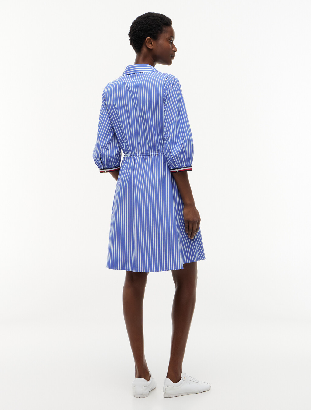 Poplin Relaxed Shirt Dress, Stacking Stp/ Verona Blue, hi-res