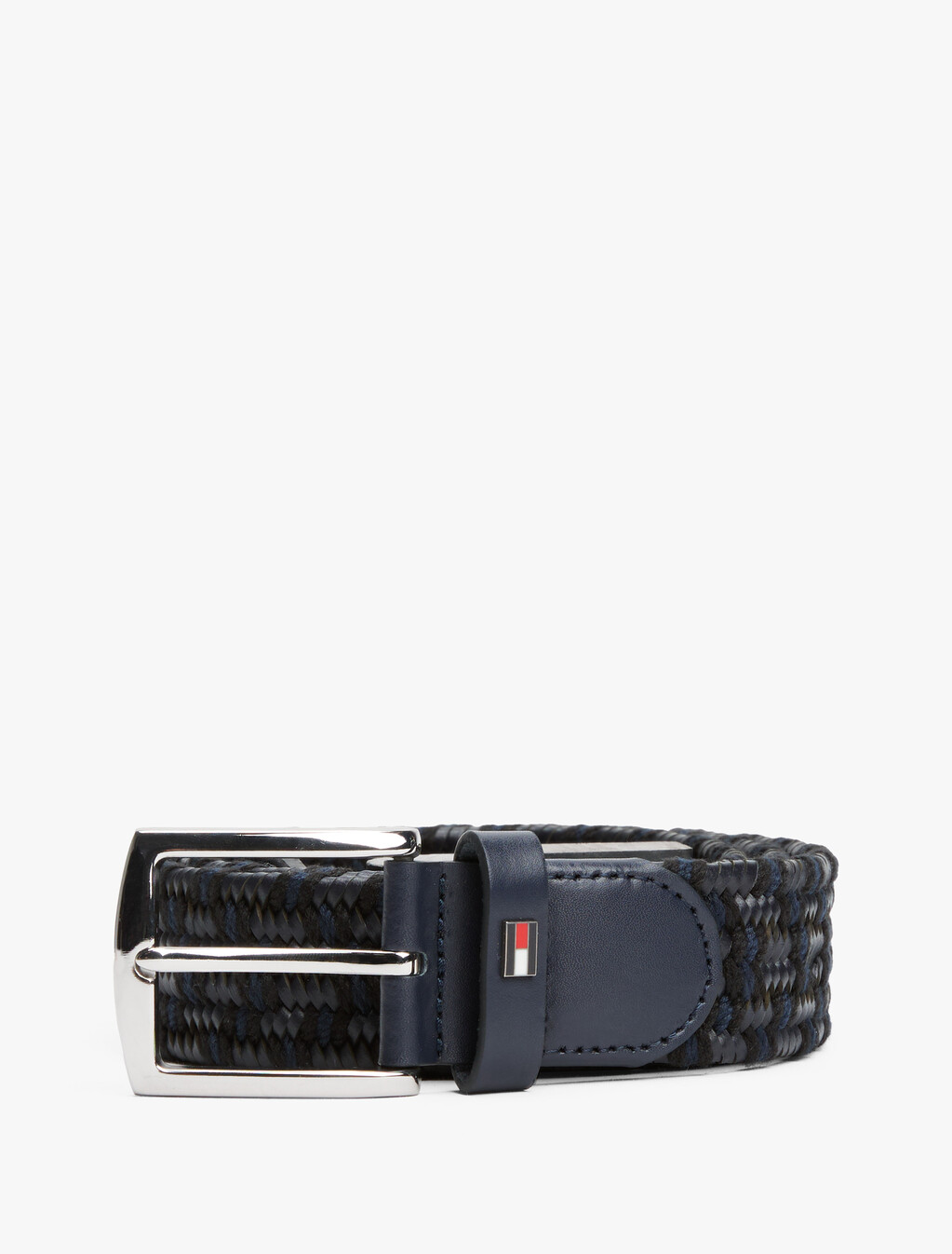 Denton Elastic Leather Belt 3.5, Space Blue / Black, hi-res
