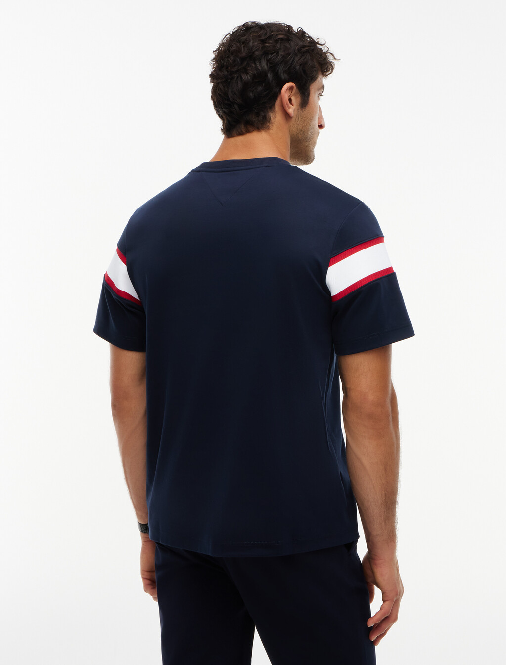Interlock Knit Crew Neck T-Shirt, Navy Blue, hi-res