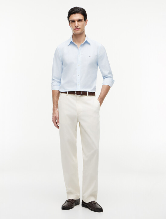 Slim Flex Micro Print Poplin Shirt