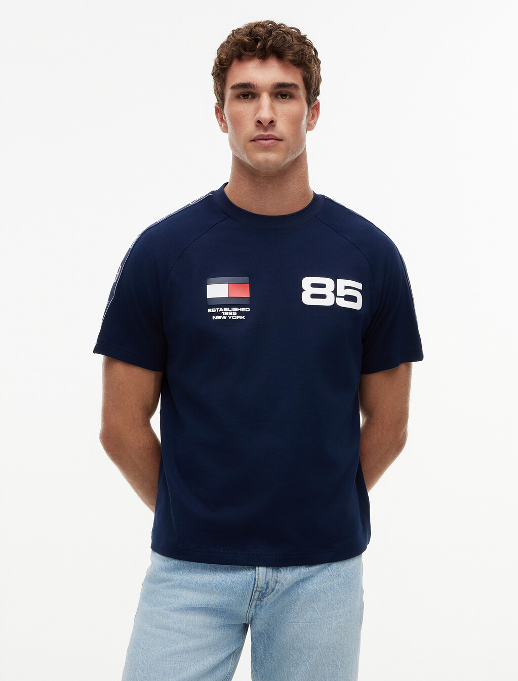 Relaxed Jersey T-Shirt, Carbon Navy, hi-res