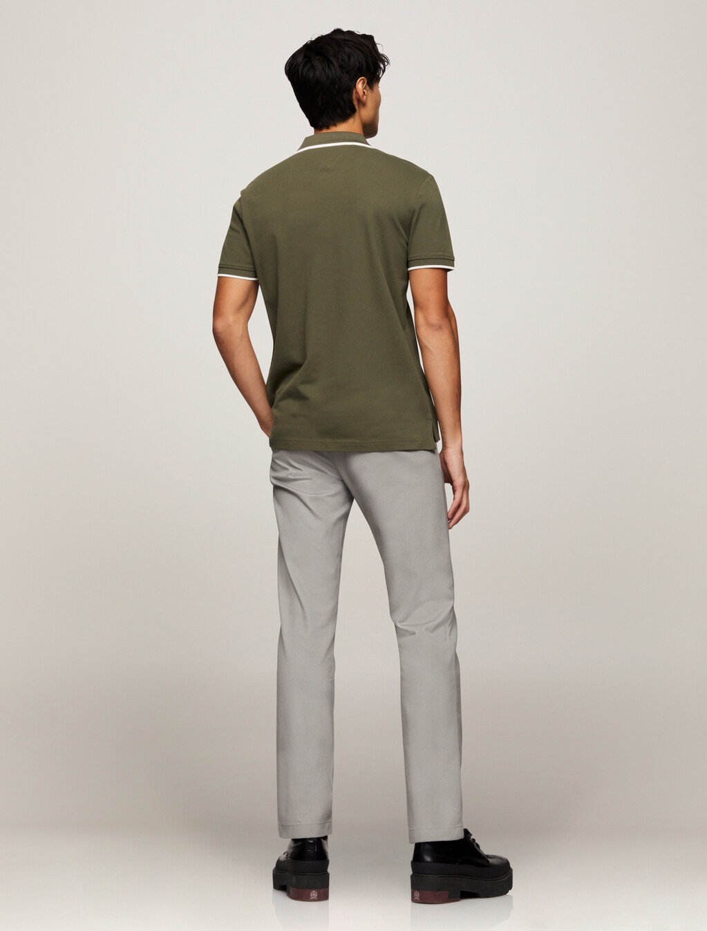 Mercerized Cotton Tipped Polo, Army Green, hi-res