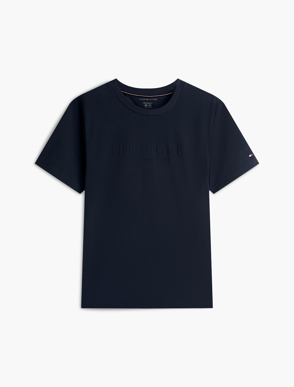 Embossed Logo Pique Interlock Knit T-Shirt, Desert Sky, hi-res