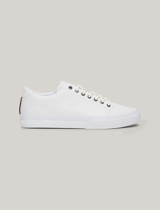 TH Monogram Embossed Leather Trainers