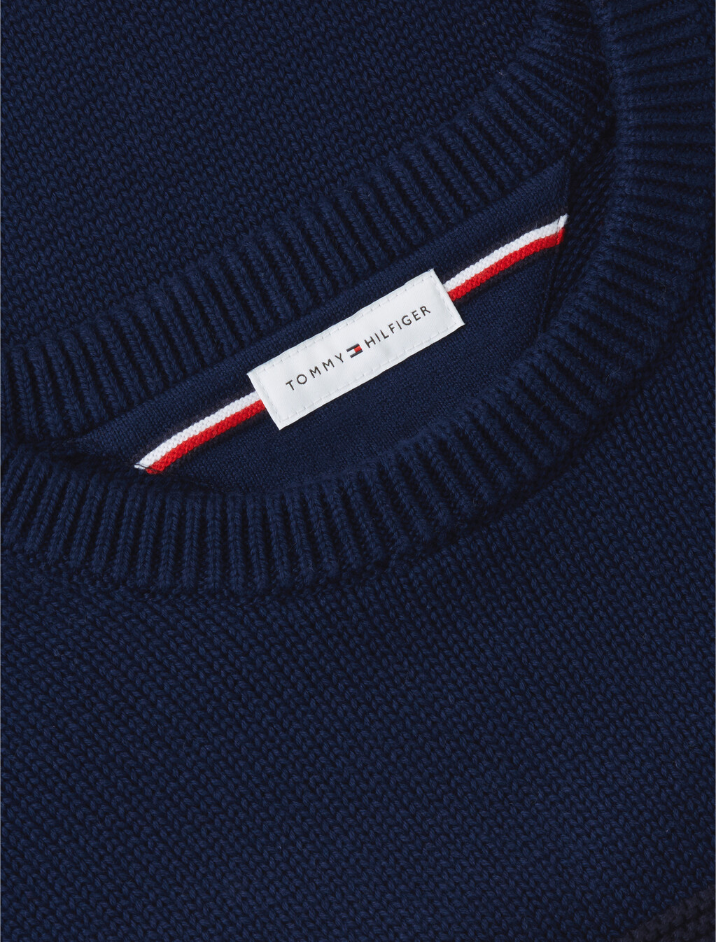 Intarsia Flag Crew Neck Jumper, Carbon Navy, hi-res