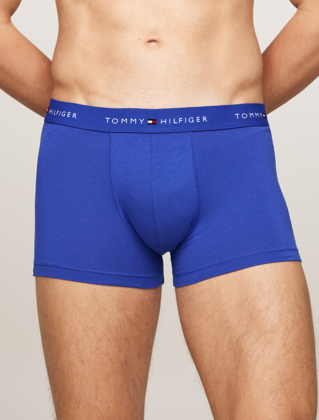 3-Pack Repeat Logo Waistband Trunks, Bright Blue/Black/Deep Crimson, hi-res