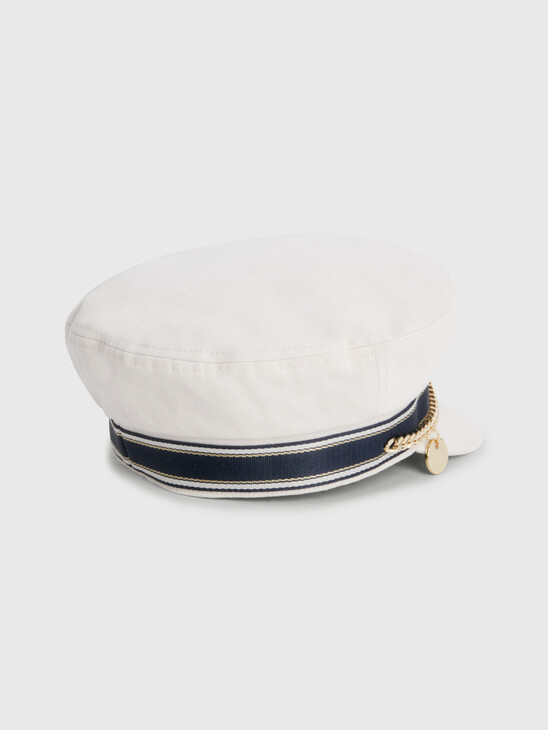 CHAIN AND TAG BAKER BOY HAT