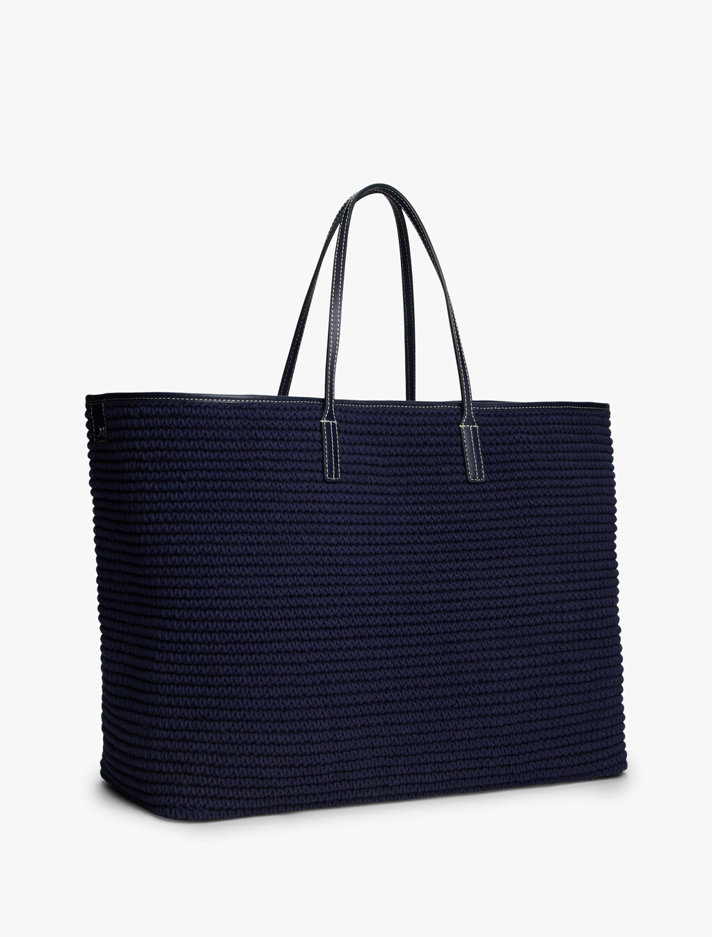 The Runway Collection Crochet Tote Bag, Space Blue, hi-res