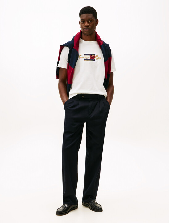 Logo Embroidery Crew Neck T-Shirt