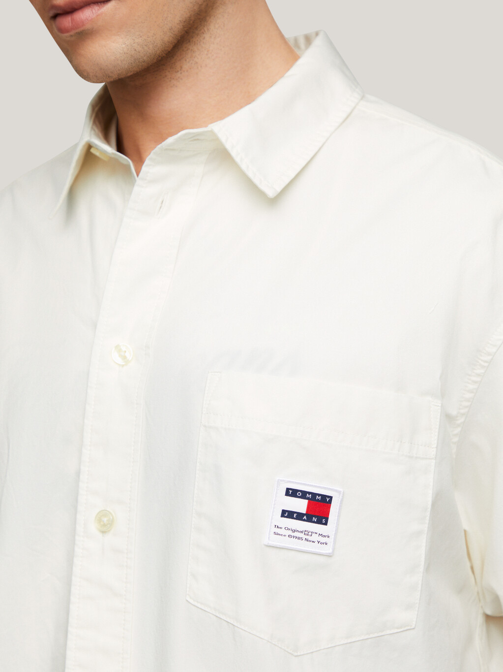 Poplin Overshirt, Ancient White, hi-res