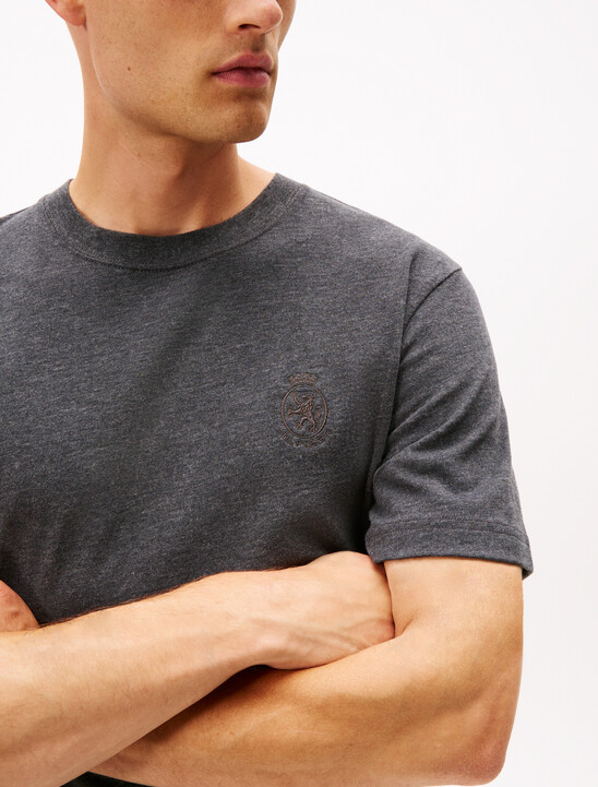 Varsity Textured Crest Embroidery T-Shirt