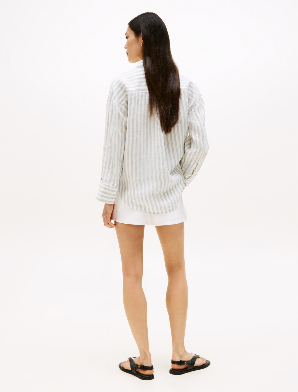 IM AF LNN ESY SHRTLnn Stp/ Cldy B, Linen Stp/ Cloudy Blue/ Ecru, hi-res