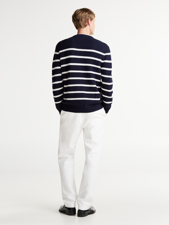 Smart Casual Stripe Wool Blend Jumper