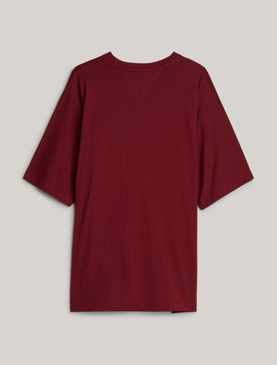 Crest Embroidery Kimono Sleeve Boxy T-Shirt