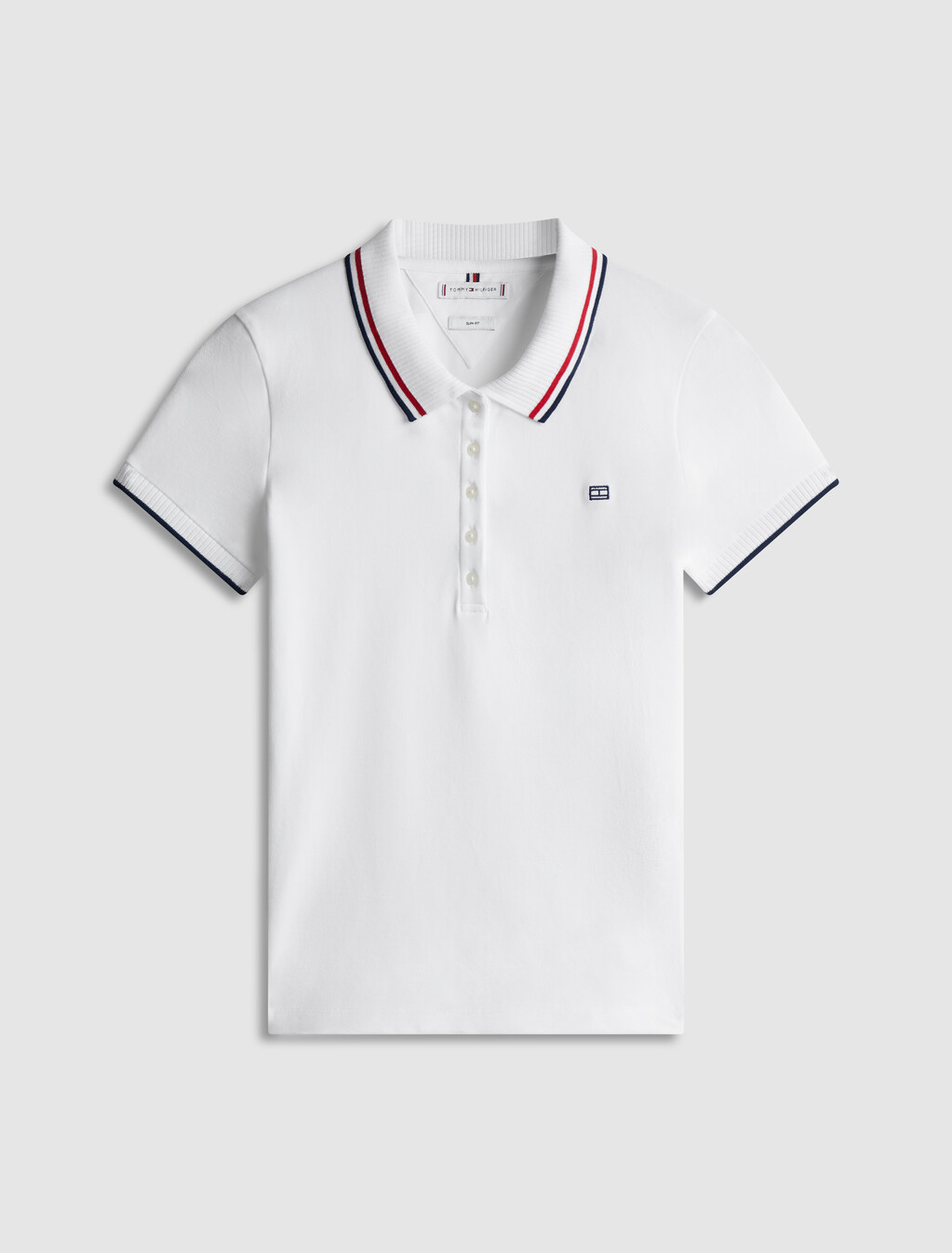 Asia Fit Slim Polo Shirt, Th Optic White, hi-res