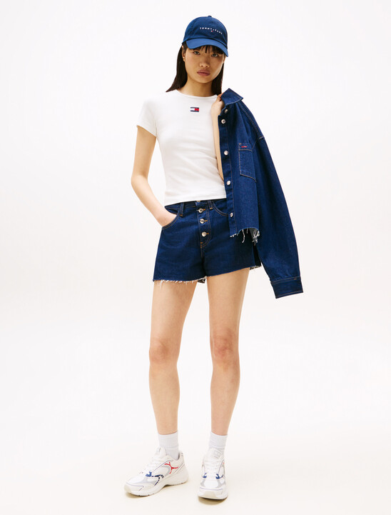 Slim Badge Ribbed T-Shirt