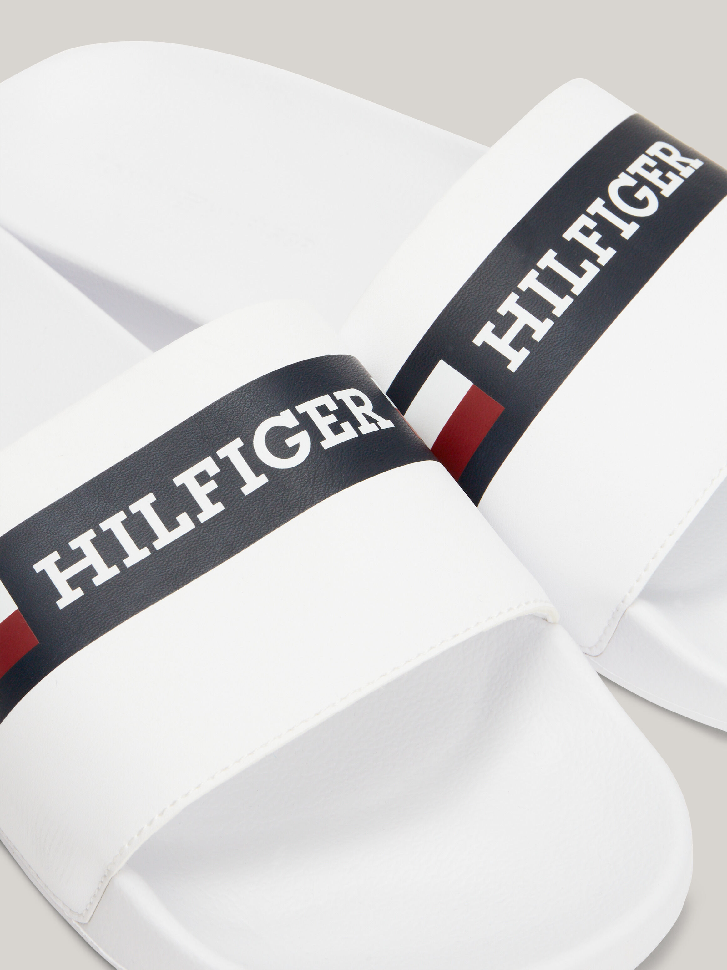Signature Hilfiger Monotype Pool Slides natural Tommy Hilfiger Malaysia