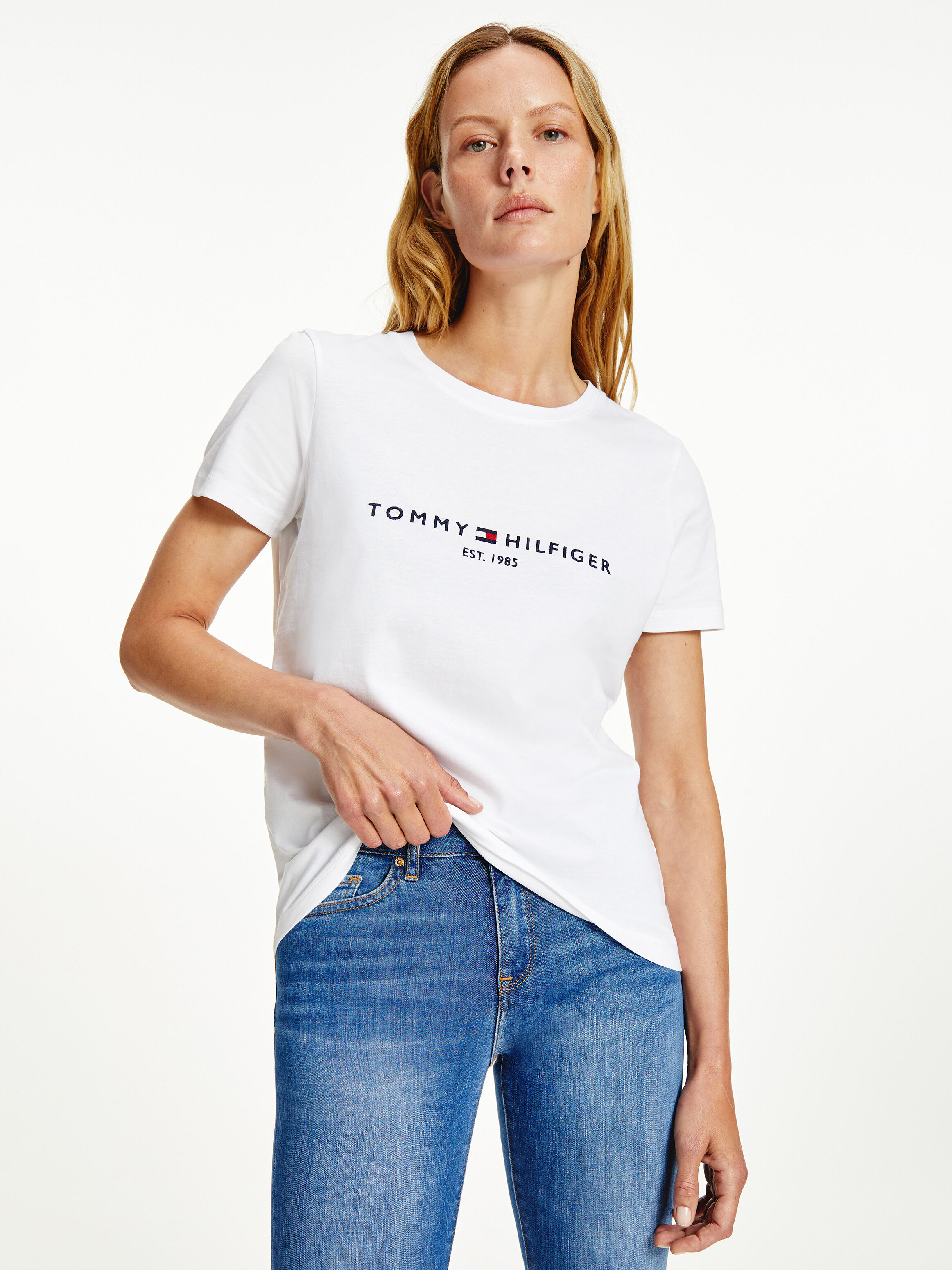 White tommy hilfiger t clearance shirt