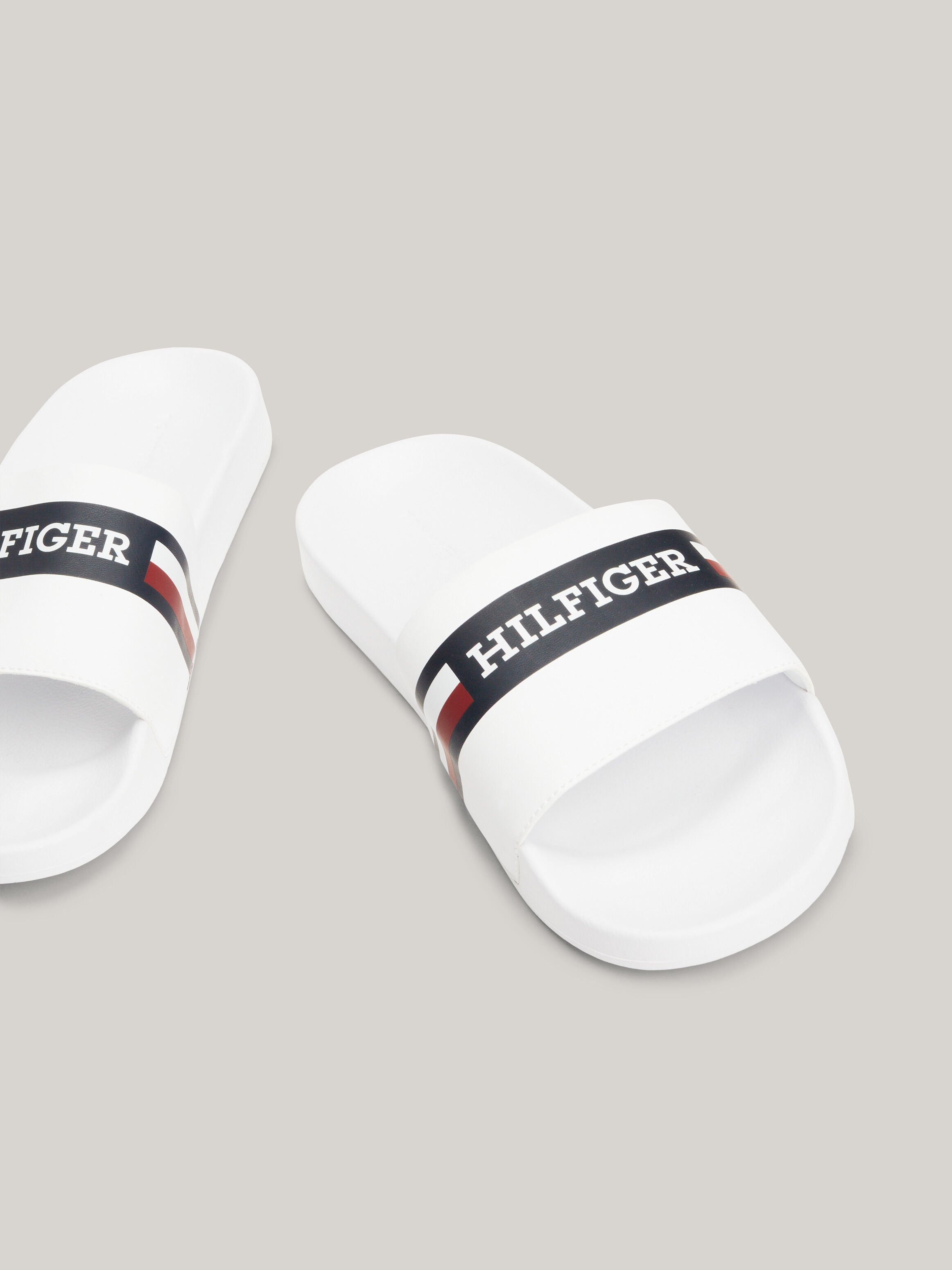 Signature Hilfiger Monotype Pool Slides natural Tommy Hilfiger Malaysia