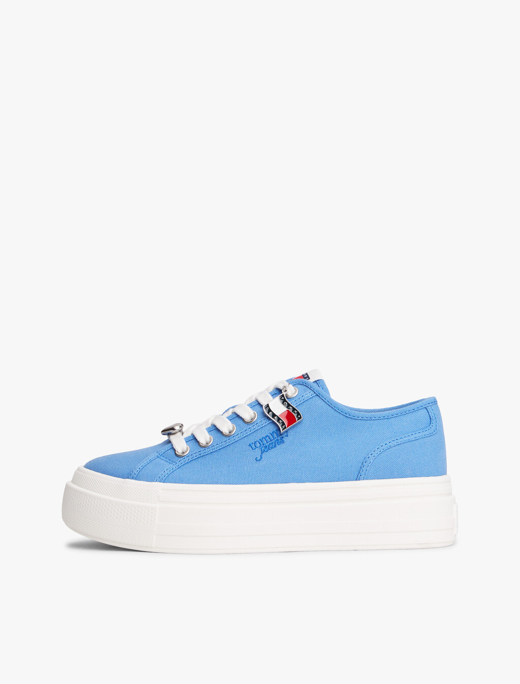 Canvas Platform Trainers With Charms, Sphere Blue, hi-res