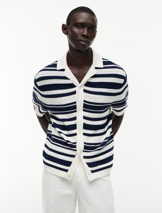 Regular Breton Stripe Short Sleeve Shirt