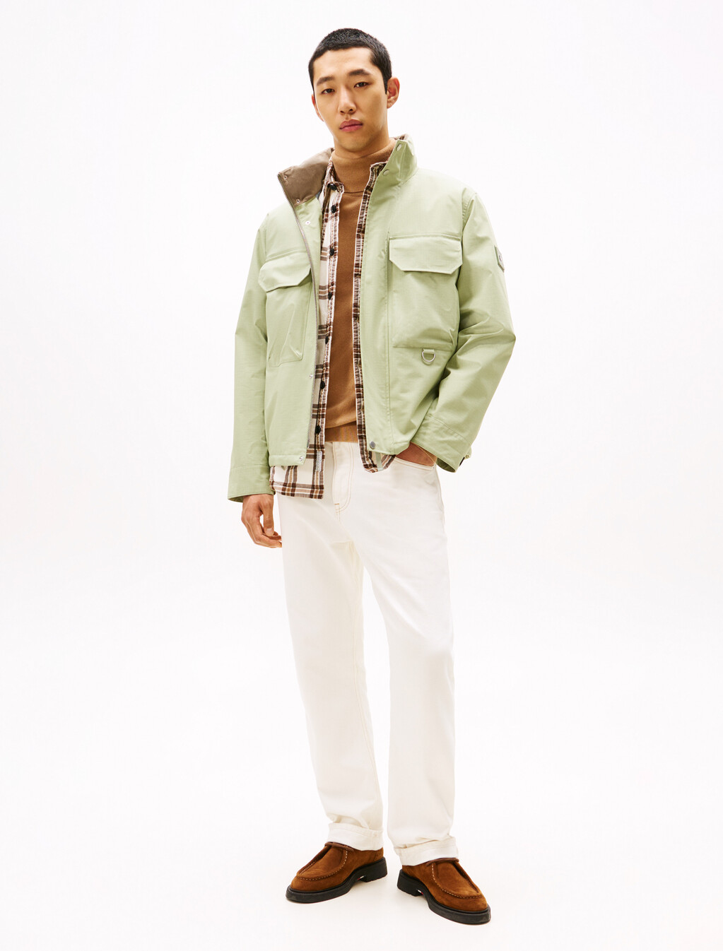 Water Resistant Windproof Ripstop Wading Jacket, Earth Sage, hi-res