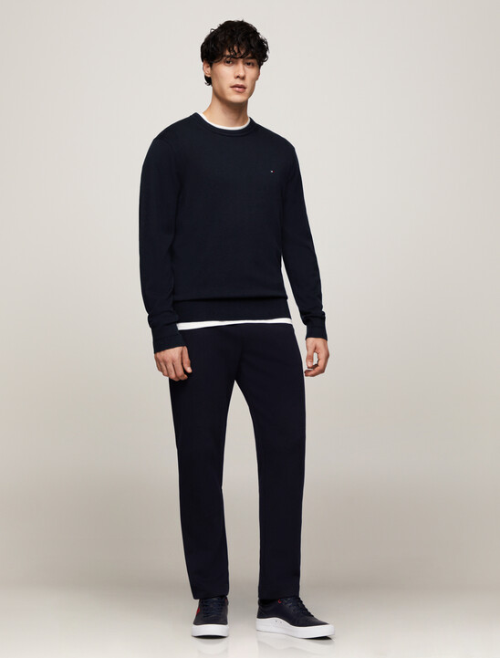 Cotton Silk Crewneck Sweater