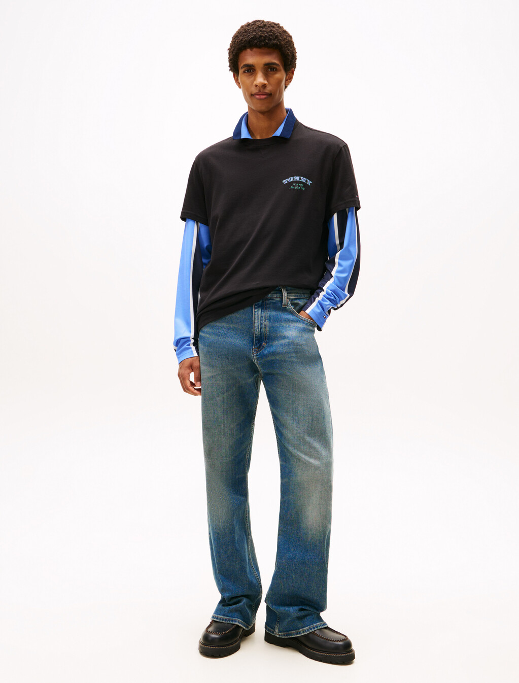 Dollar Stack Logo Regular T-shirt, Black, hi-res