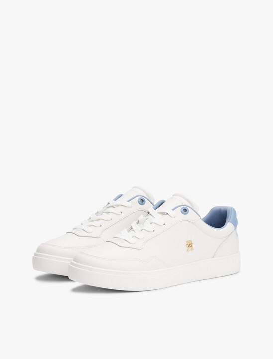 Leather TH Monogram Plaque Court Trainers