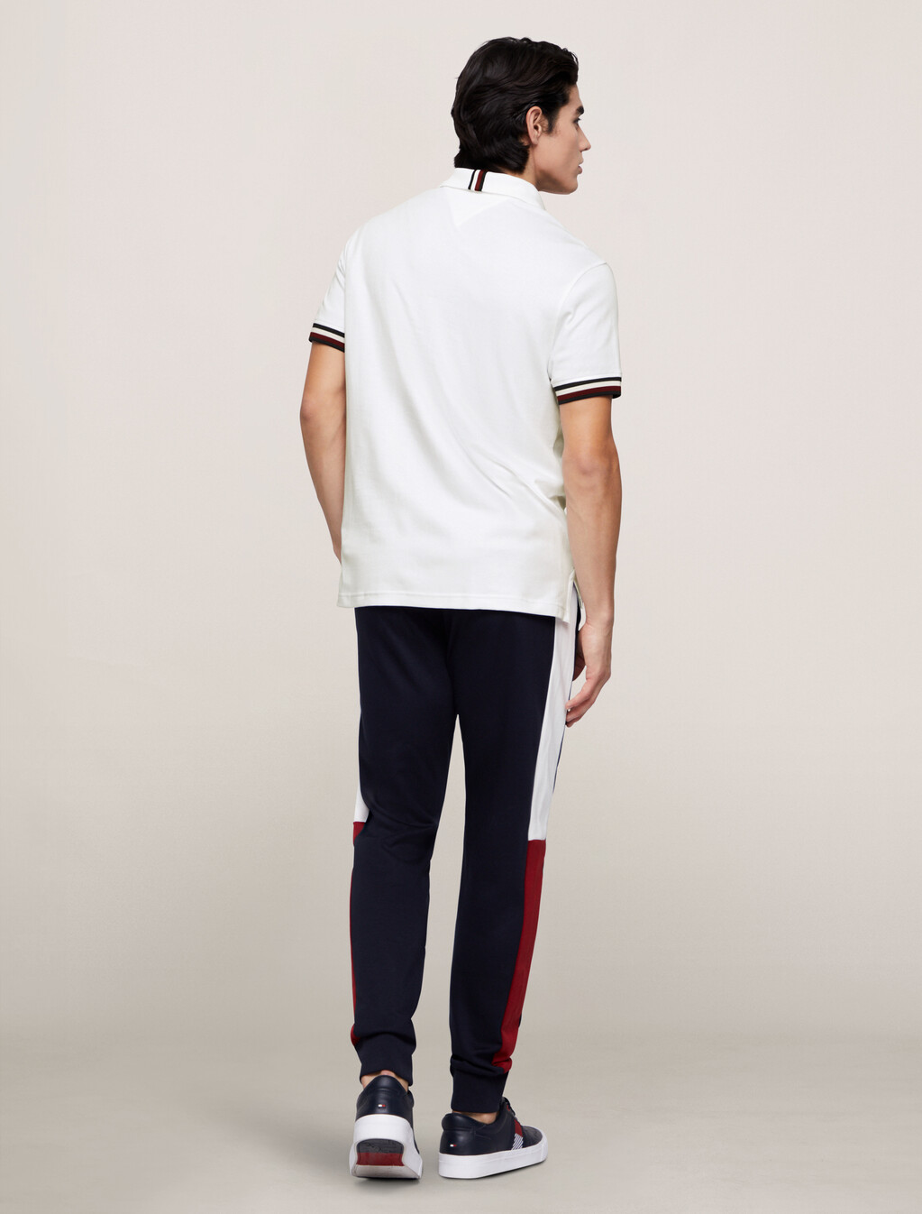 Contrast Collar 1985 Crest Polo, White, hi-res