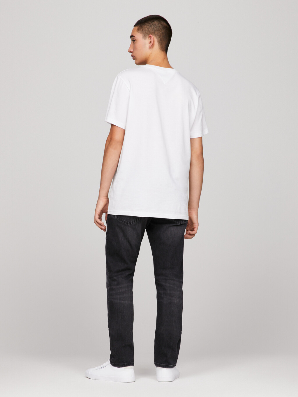 Essential Logo Slim Fit T-Shirt, White, hi-res