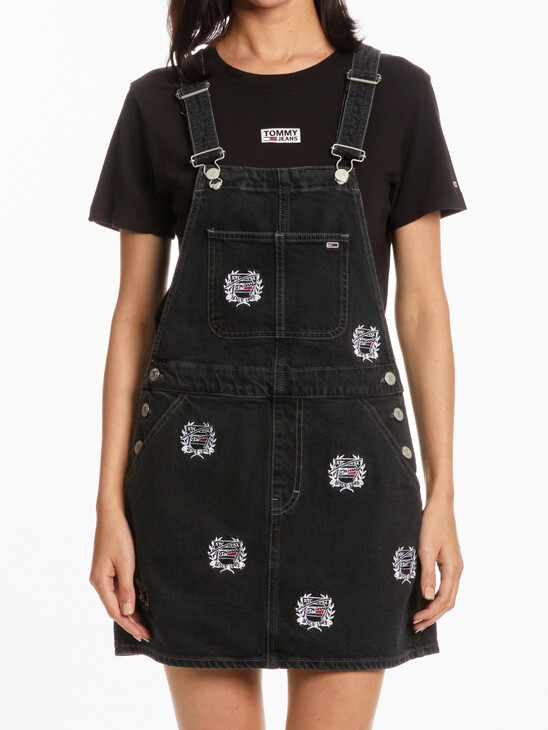 CLASSIC EMBROIDERED DUNGAREE DRESS