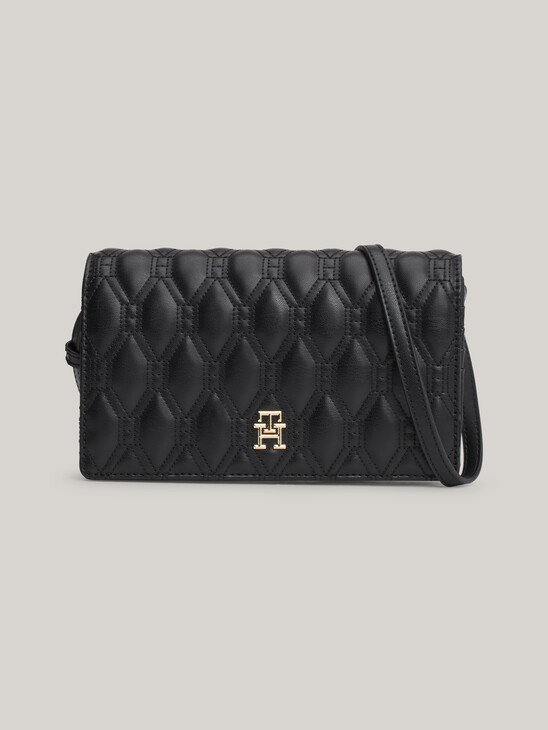 TH Monogram Diamond Quilted Crossover Bag