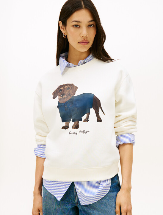 Tommy Dog Crewneck Sweatshirt