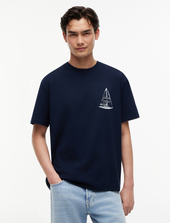 Back Graphic Relaxed Jersey T-Shirt