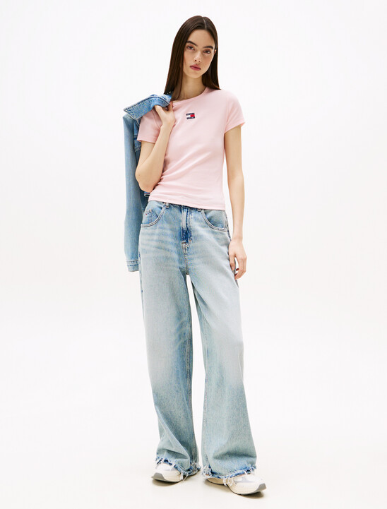 Slim Badge Ribbed T-Shirt
