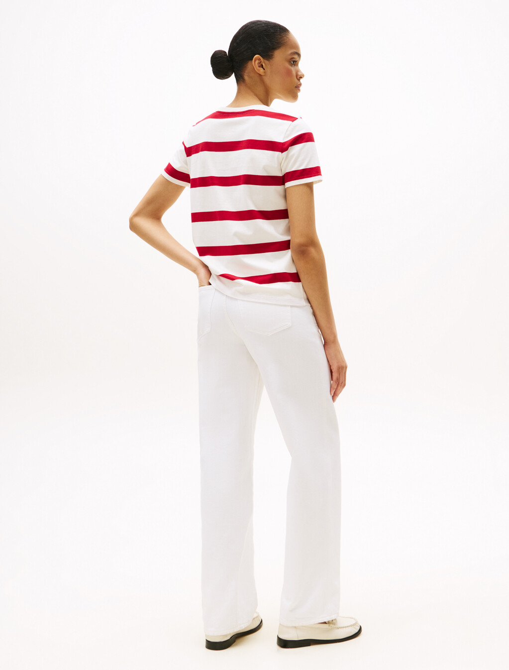 Script Logo Stripe T-Shirt, Breton Stp Iovry / Med Red, hi-res