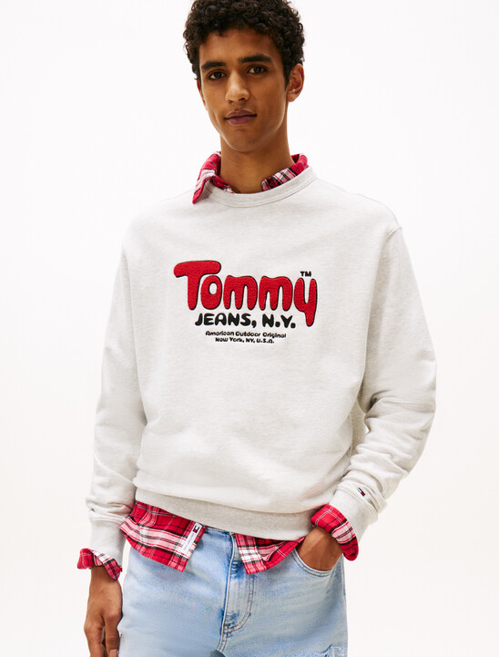 Bouclé Logo Relaxed Sweatshirt