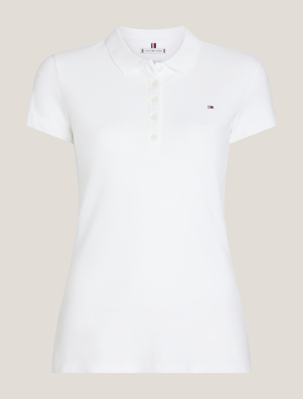 Slim Organic Cotton Polo, Th Optic White, hi-res