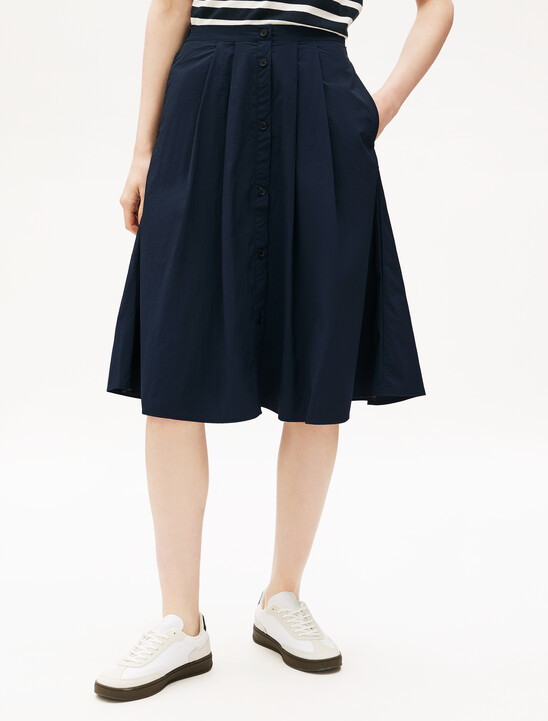 Asia Fit Nylon Midi Skirt