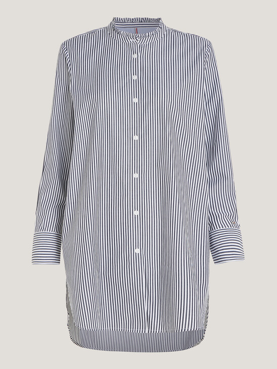 Stripe Relaxed Fit Longline Shirt