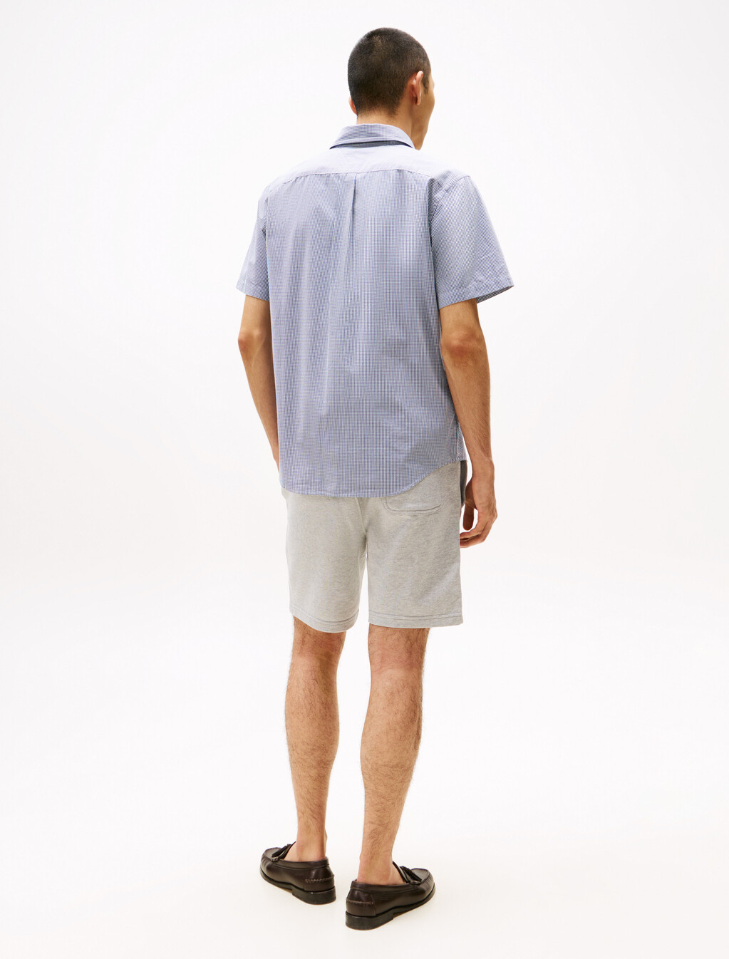 Poplin Mini Check Short Sleeve Shirt, Aegean Sea / Check, hi-res