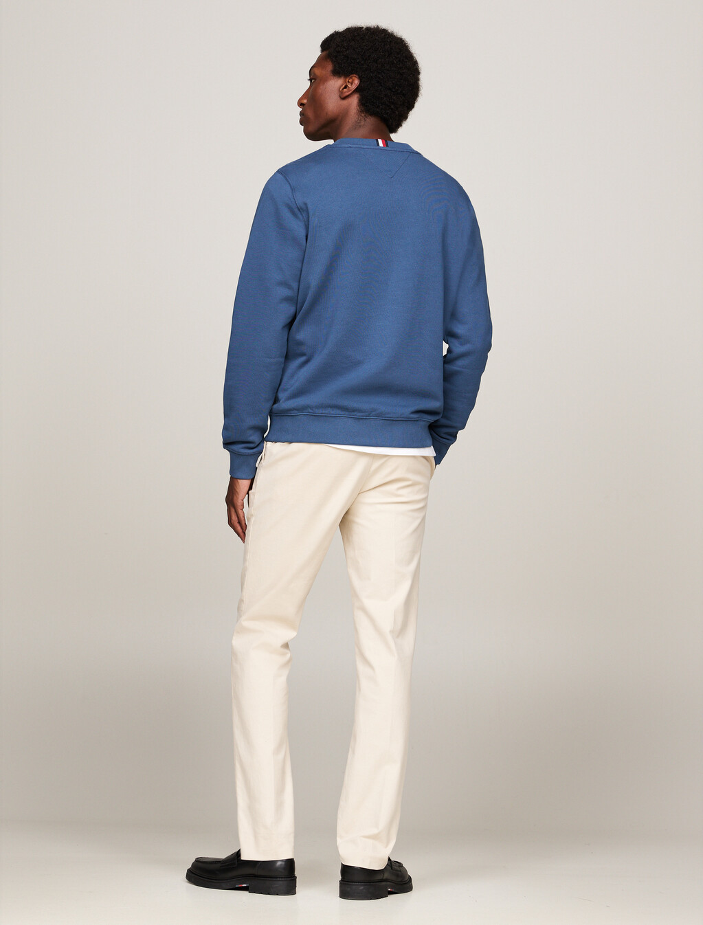 Crew Neck Chest Logo Sweatshirt, Aegean Sea, hi-res