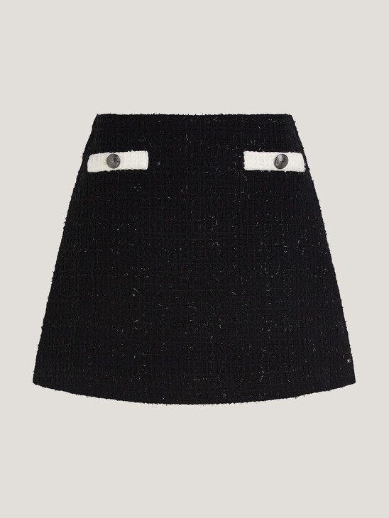 Two Tone Tweed Mini Skirt