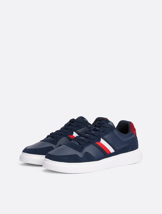 Signature Tape Cupsole Trainers, Dark Night Navy Signature Tape Cupsole Trainers