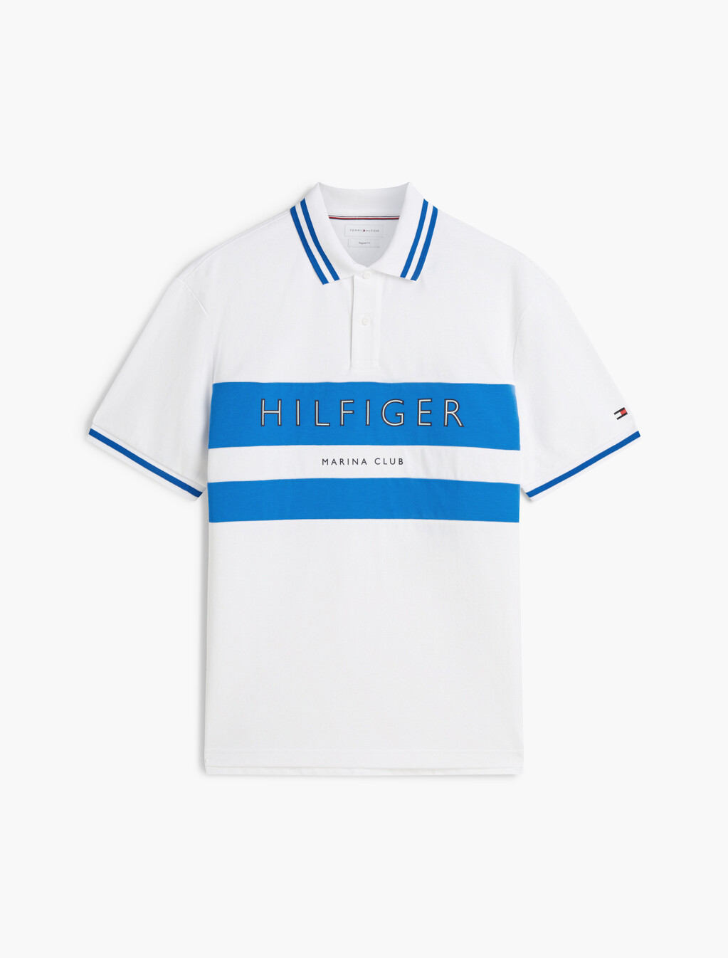 Regular Fit Logo Tipped Polo Shirt, White / Liberty Blue, hi-res