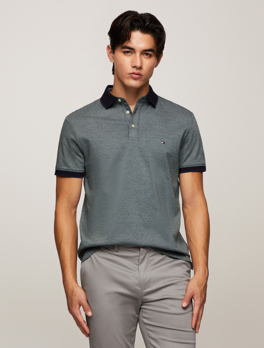 Interlock Polo, Desert Sky / White, hi-res