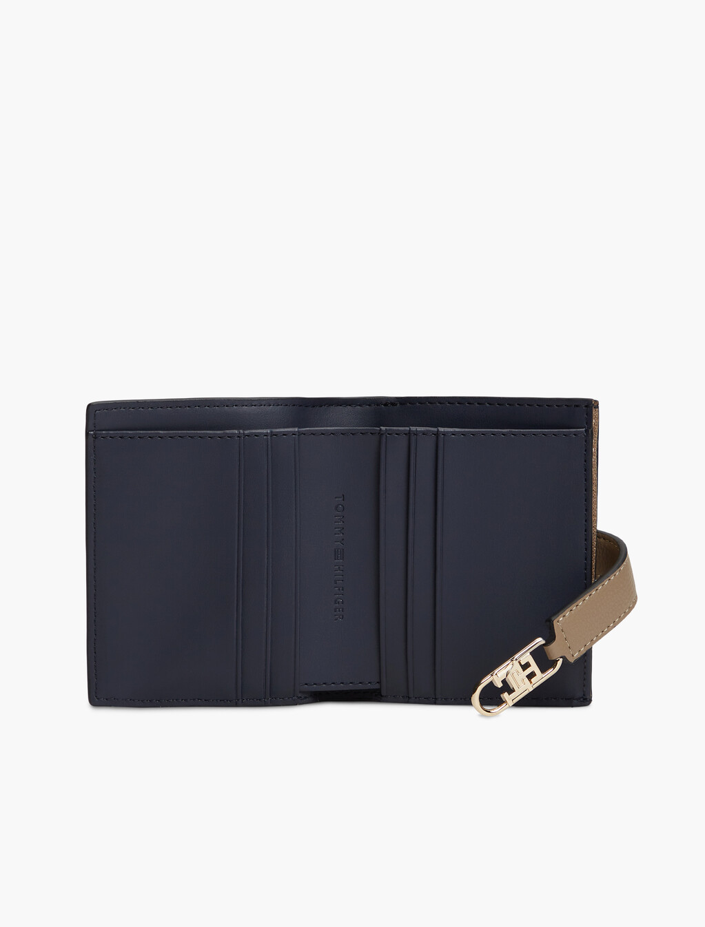 TH Monogram Plaque Bifold Wallet, Tundra Moss, hi-res