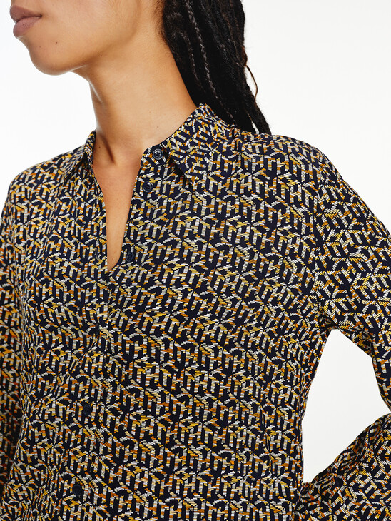 Viscose Regular Fit Printed Blouse Viscose Regular Fit Printed Blouse